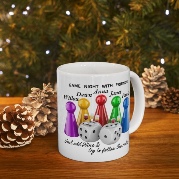Personalized Game Night with Friends Ceramic Mug
