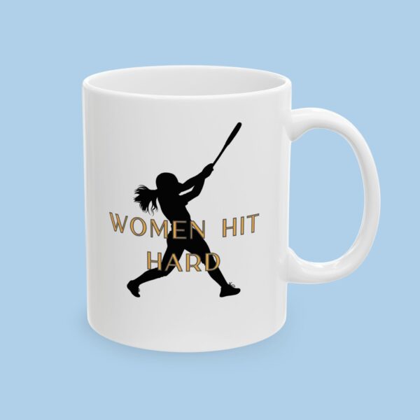 Women Hit Hard in Baseball Ceramic Mug