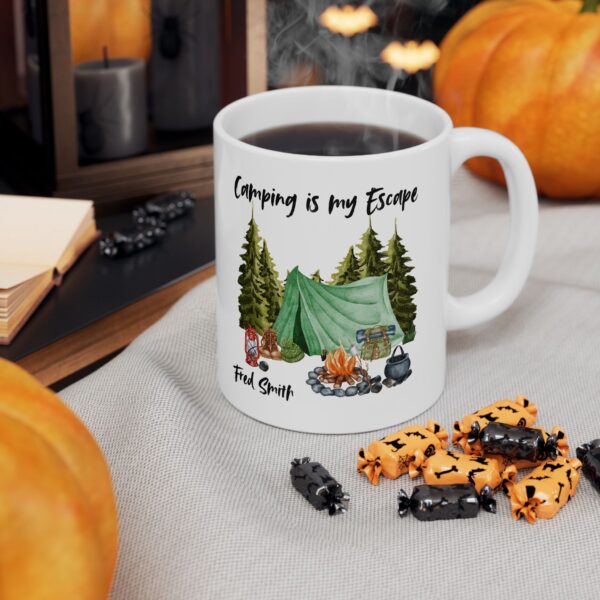 Personalized Camping is my Escape Ceramic Mug