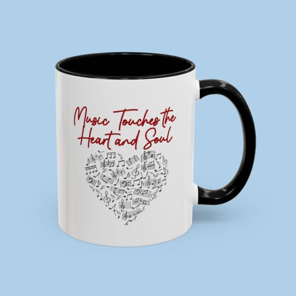 Music Touches the Heart and Soul Accent Coffee Mug