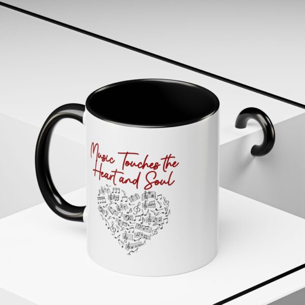 Music Touches the Heart and Soul Accent Coffee Mug