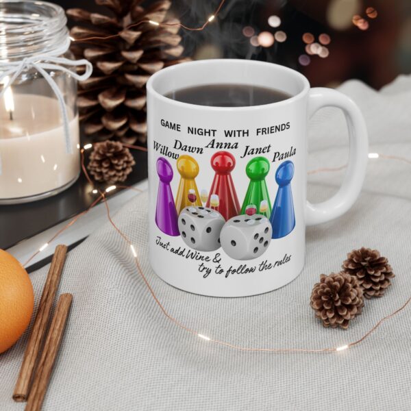 Personalized Game Night with Friends Ceramic Mug