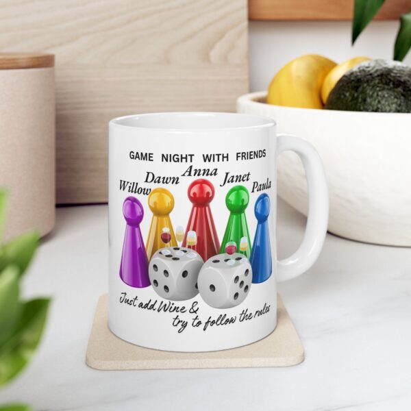 Personalized Game Night with Friends Ceramic Mug