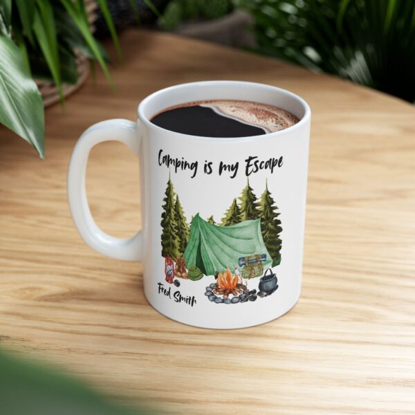 Personalized Camping is my Escape Ceramic Mug