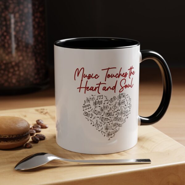 Music Touches the Heart and Soul Accent Coffee Mug