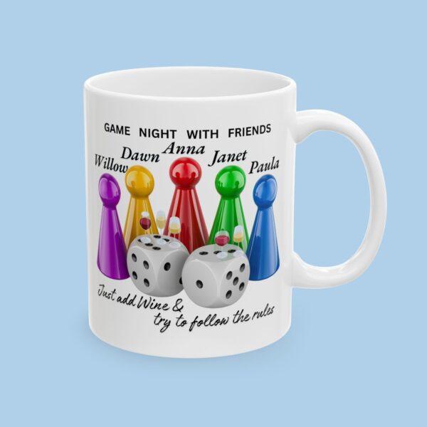 Personalized Game Night with Friends Ceramic Mug