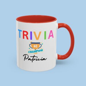 Personalized Trivia Champion Accent Coffee Mug
