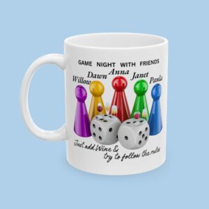 Personalized Game Night with Friends Ceramic Mug