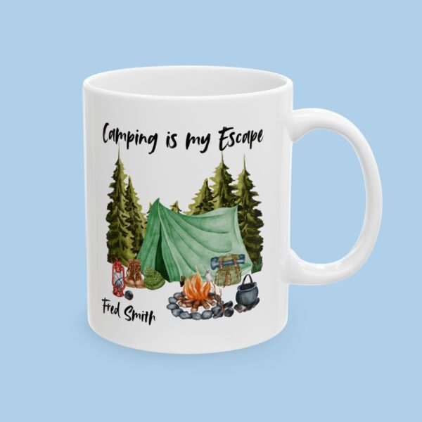 Personalized Camping is my Escape Ceramic Mug