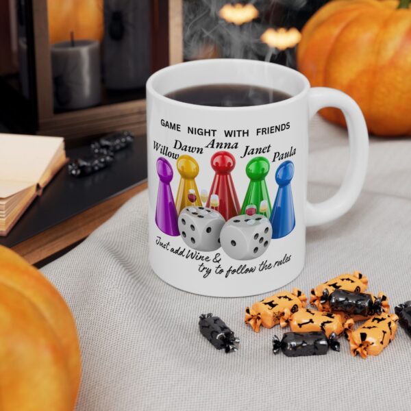 Personalized Game Night with Friends Ceramic Mug