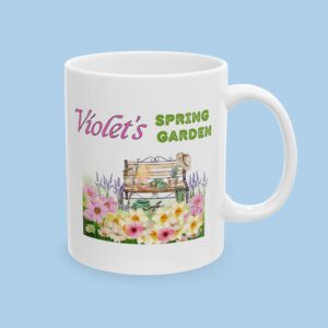 Personalized Spring Garden Ceramic Mug