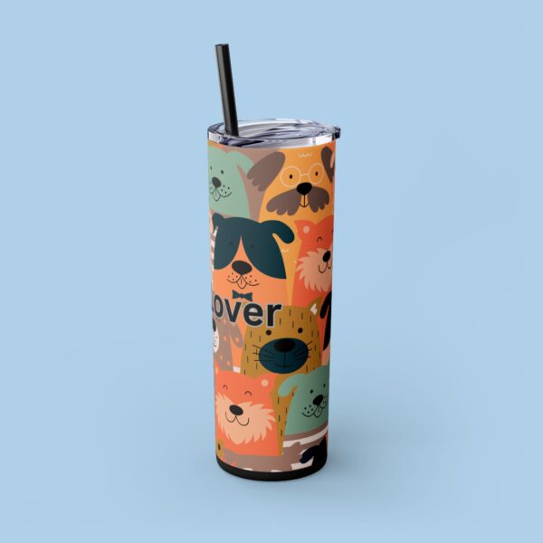 Dog Lover Skinny Tumbler with Straw, 20oz