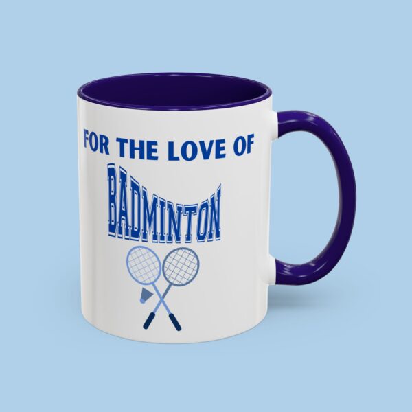 For the Love of Badminton Colorful Mugs, sports, gifts for her, gifts for him, Net, Racket, Birdie