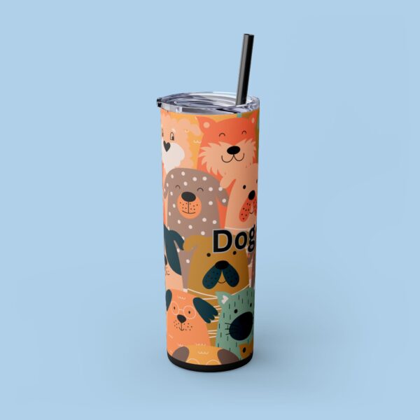 Dog Lover Skinny Tumbler with Straw, 20oz