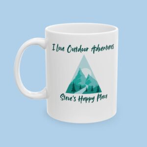 Personalized I Love Outdoor Adventures Ceramic Mug