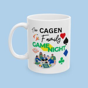 Personalized Family Game Night Ceramic Mug