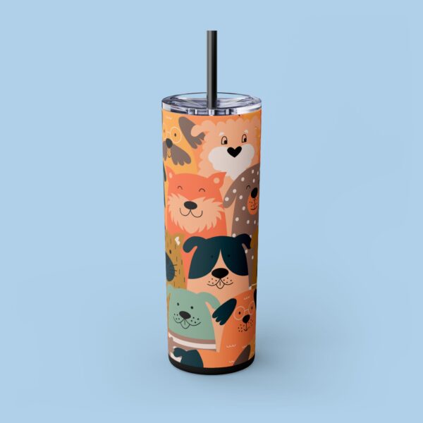 Dog Lover Skinny Tumbler with Straw, 20oz