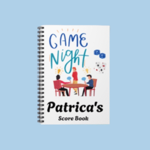 Personalized Game Night Spiral Notebook - Ruled Line, score keeping, Game Night, Fun Night, Gifts for her, gifts for him
