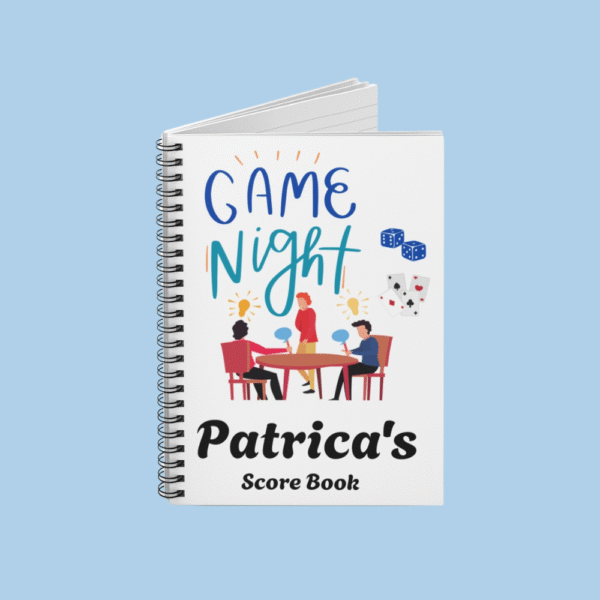 Personalized Game Night Spiral Notebook - Ruled Line, score keeping, Game Night, Fun Night, Gifts for her, gifts for him