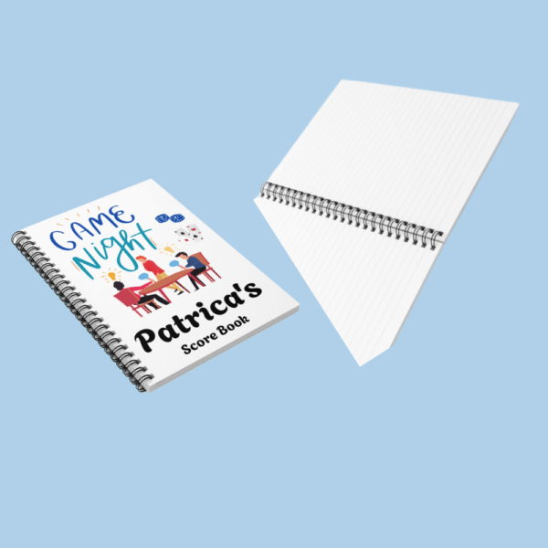 Personalized Game Night Spiral Notebook - Ruled Line, score keeping, Game Night, Fun Night, Gifts for her, gifts for him