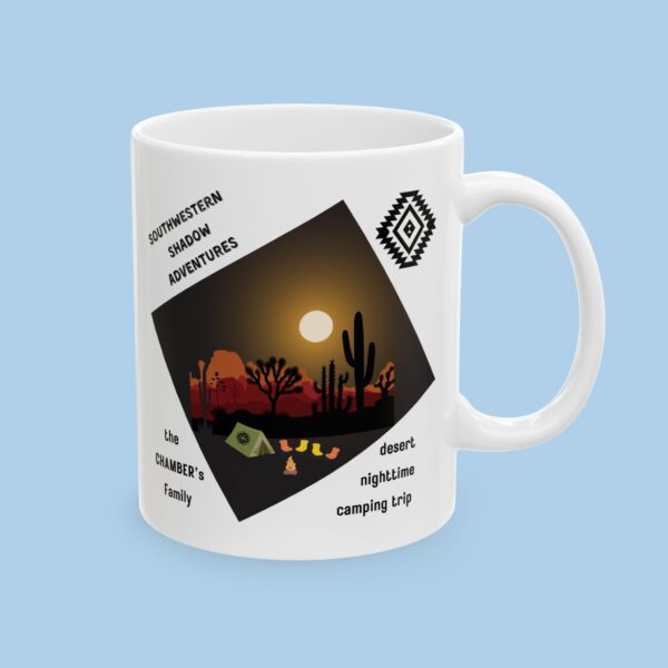 Personalized Southwestern Desert Nighttime Camping Trip Ceramic Mug