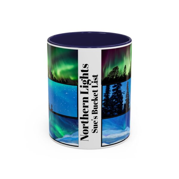 Personalized Northern Lights Bucket List Accent Coffee Mug