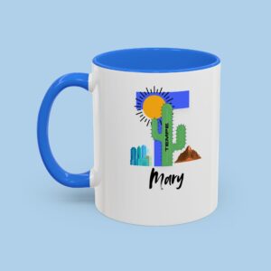 Personalized Tempe, Arizona Colorful Mugs, gifts for her, gifts for him, Southwestern