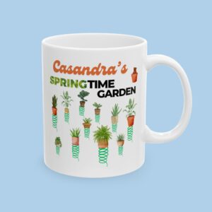 Personalized Spring Garden Ceramic Mug