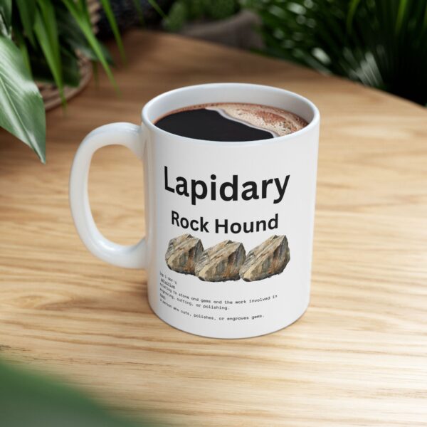 Lapidary Rock Hound Ceramic Mug, Gems, Stones