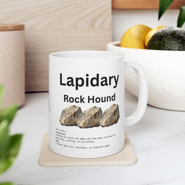 Lapidary Rock Hound Ceramic Mug, Gems, Stones